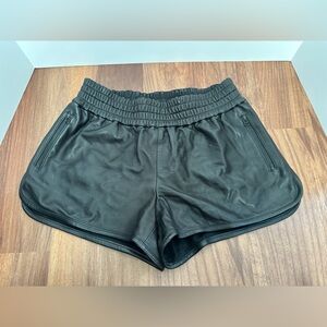 Derek Lam Lambskin Leather Shorts
